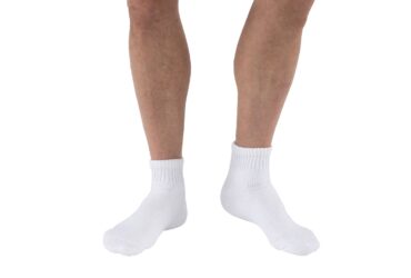 JOBST SENSIFOOT MINI-CREW CLOSED TOE WHITE MD