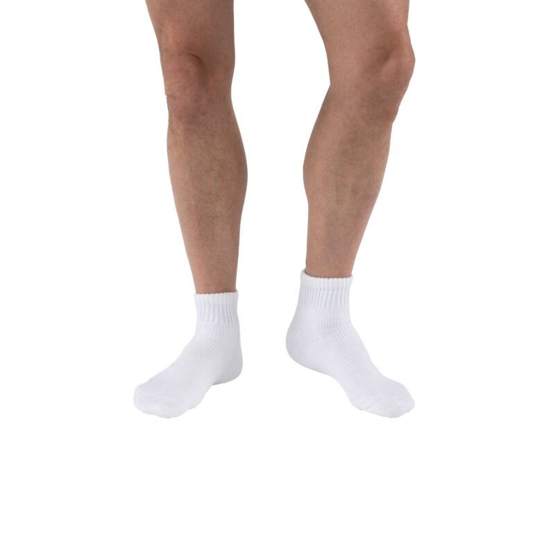 JOBST SENSIFOOT MINI-CREW CLOSED TOE WHITE MD