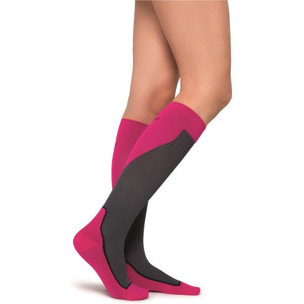 JOBST SPORT SOCK KNEE CLOSED TOE 15-20 PINK SM