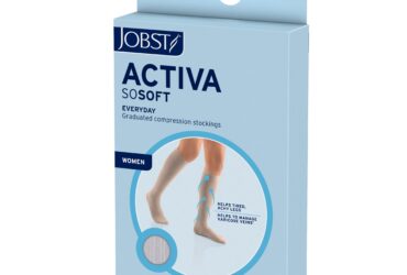 JOBST ACTIVA SOSOFT BROCADE 20-30 KNEE HIGH CT SM WHT