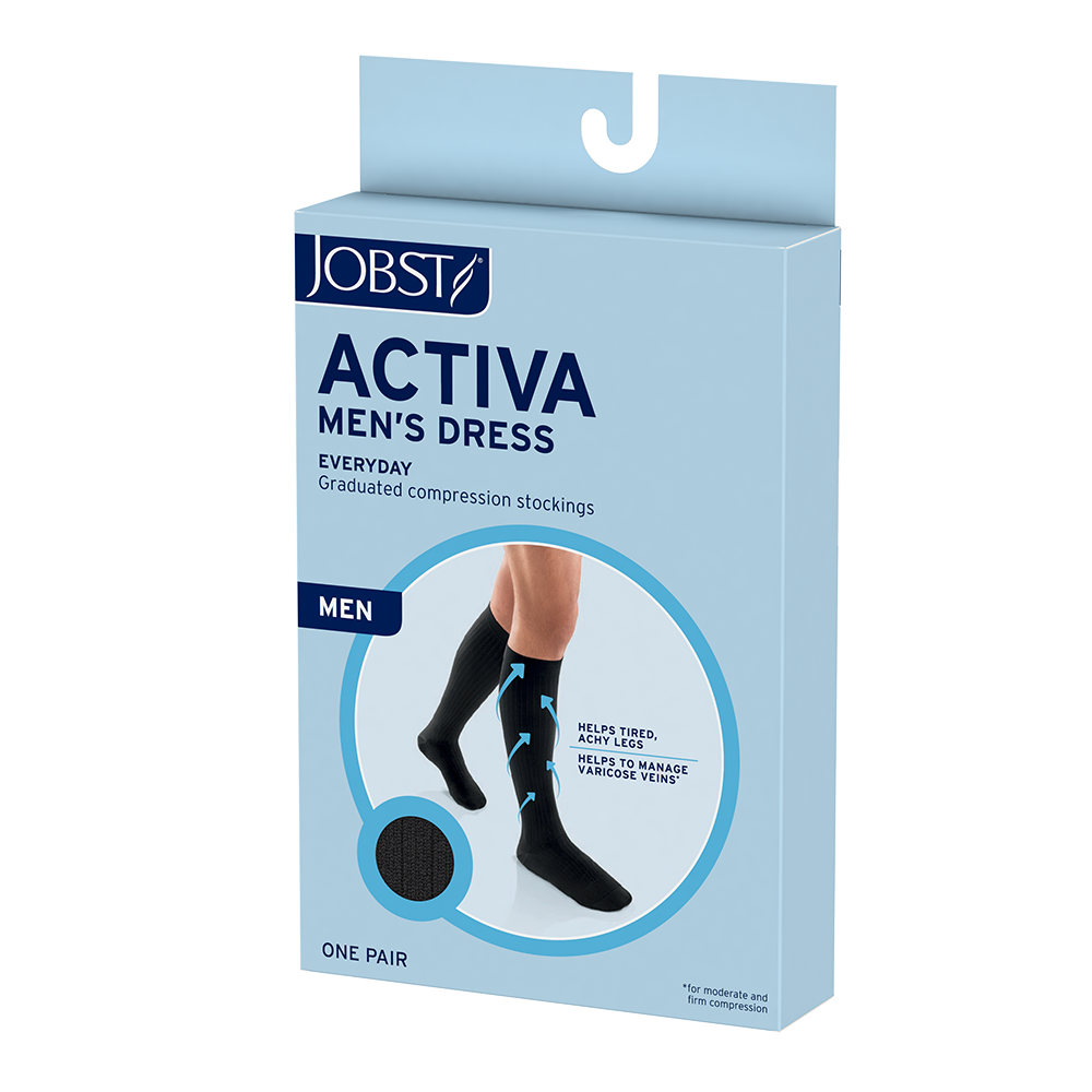 jobst-activa-mens-dress-packshot-sideview-1.png JOBST ACTIVA MENS DRESS 15-20 KNEE HIGH CT XLG BLK