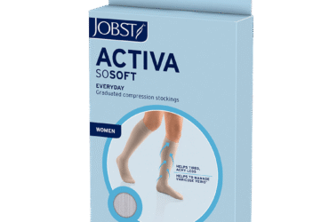 JOBST SOSOFT KNEE 8-15 BROCADE CLOSED TOE WHITE LARGE CS