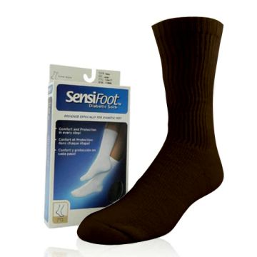 JOBST SENSIFOOT CREW CLOSED TOE BROWN MD