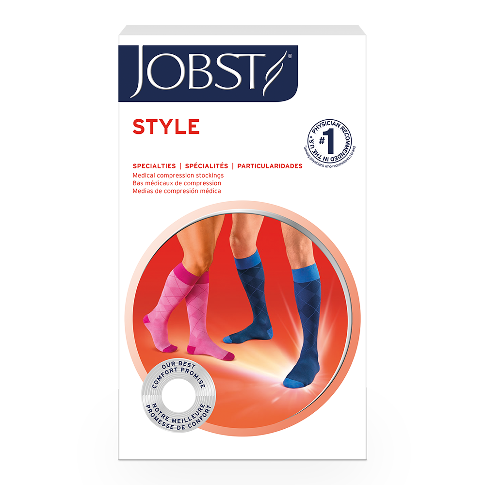 jobst-style-kh-packshot-front-15.png JOBST STYLE 15-20 MM HG KNEE HIGH CLOSED TOE EXTRA LARGE-LONG ARGYLE BLUE