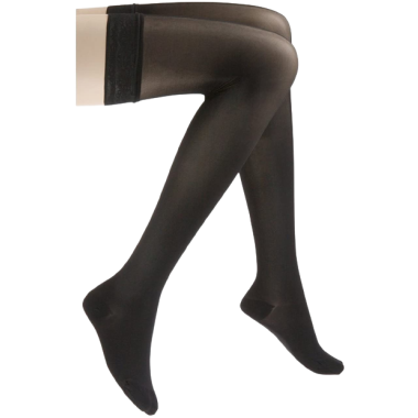 JOBST ULTRASHEER THIGH 20-30 CLOSED TOE LACE PETITE CLASSIC BLACK MD