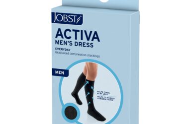 JOBST ACTIVA MENS DRESS 8-15 KNEE HIGH CT MD BLK