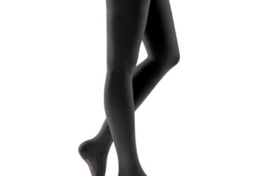 SOFT FIT 20-30 THIGH CLOSED TOE LACE BLACK LG