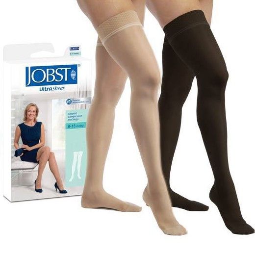 JOBST ULTRASHEER THIGH 20-30 CLOSED TOE SILKY BEIGE MD LACE C