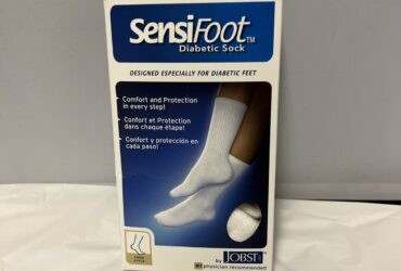 JOBST SENSIFOOT MINI-CREW CLOSED TOE WHITE LG CASE