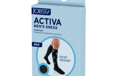 JOBST FOR MEN KNEE 8-15 CLOSED TOE NAVY LG CASE