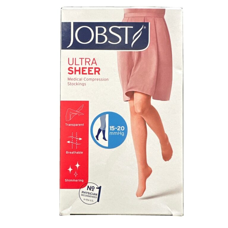 JOBST ULTRASHEER KNEE 15-20 CLOSED TOE SILKY BEIGE LG CASE