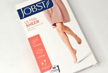 JOBST ULTRASHEER THIGH 15-20 CLOSED TOE SILKY BEIGE LG LACE C