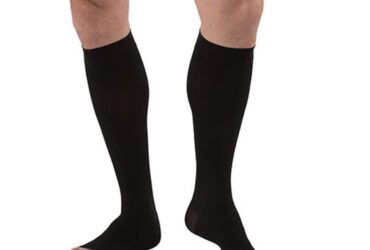 JOBST FOR MEN KNEE 30-40 OPEN TOE BLACK LG