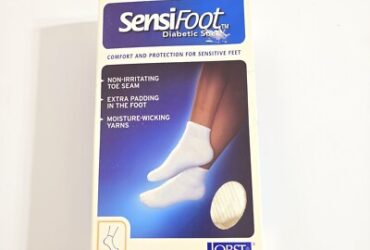 JOBST SENSIFOOT MINI-CREW CLOSED TOE WHITE LG