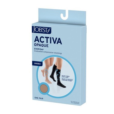 JOBST ACTIVA OPAQUE 20-30 THIGH W/DOT BAND CT XLG BLK