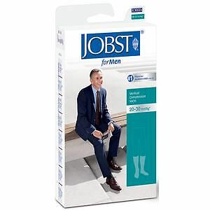 JOBST FOR MEN KNEE 8-15 CLOSED TOE BLACK LG CASE