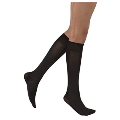 JOBST OPAQUE KNEE 15-20 CLOSED TOE CLASSIC BLACK LG