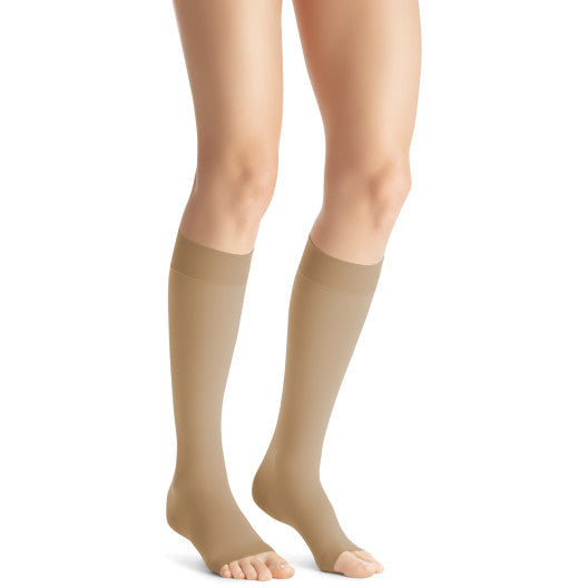 JOBST OPAQUE KNEE 15-20 OPEN TOE PETITE NATURAL XL