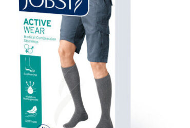 JOBST ACTIVEWEAR KNEE 15-20 CLOSED TOE DENIM BLUE MD