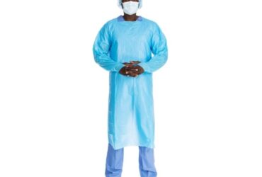 Gown, Film, Over the Head, w/ Tapered Wrist, Blue, XL 75/cs