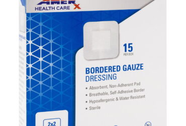 AMERX® Bordered Gauze Dressing 2x2 (1x1 pad) 15/box