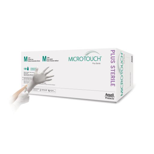 Surgical Glove, Size 8, Sterile, Latex, Powder Free (PF), 40/bx, 4 bx/cs